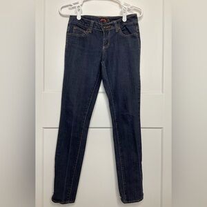 Forever 21 dark blue jeans with ankle zippers size 24